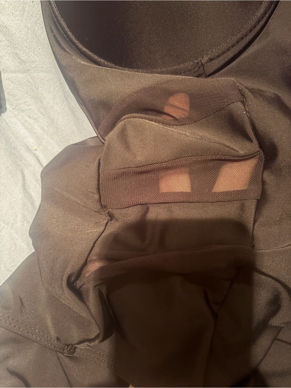 Classic Black One-Piece shape wear swim with Built-In Cups and sexy mesh sides - Picture 5 of 5